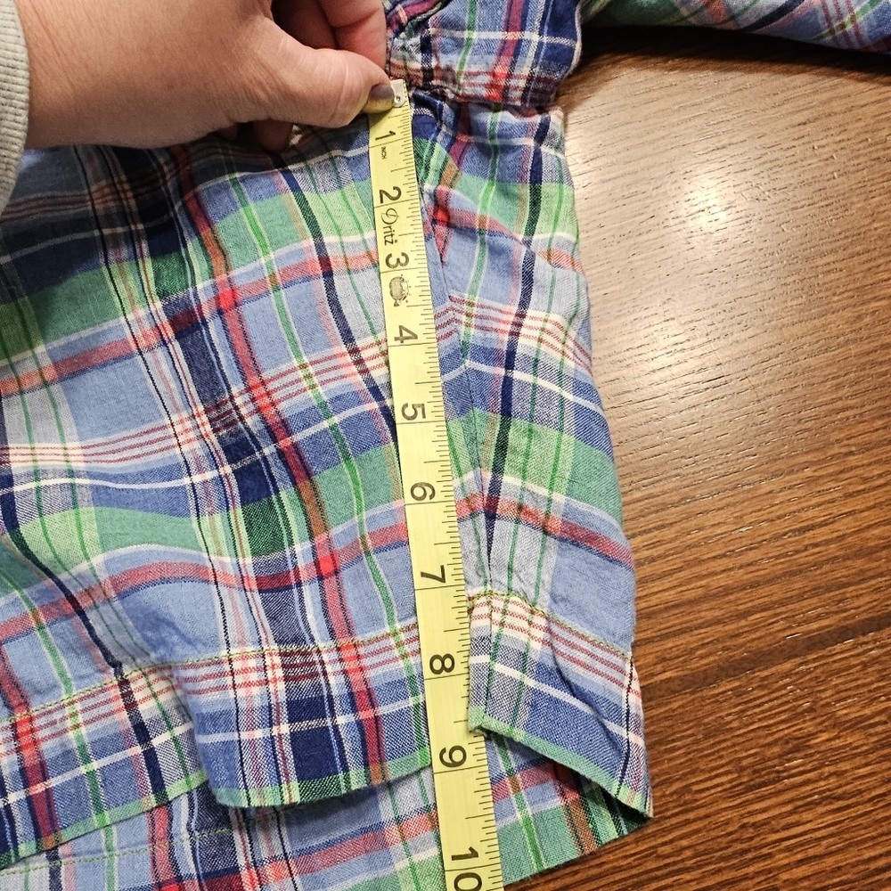 Polo Ralph Lauren 100% Linen Madras Plaid Shorts 48B - Picture 7 of 8